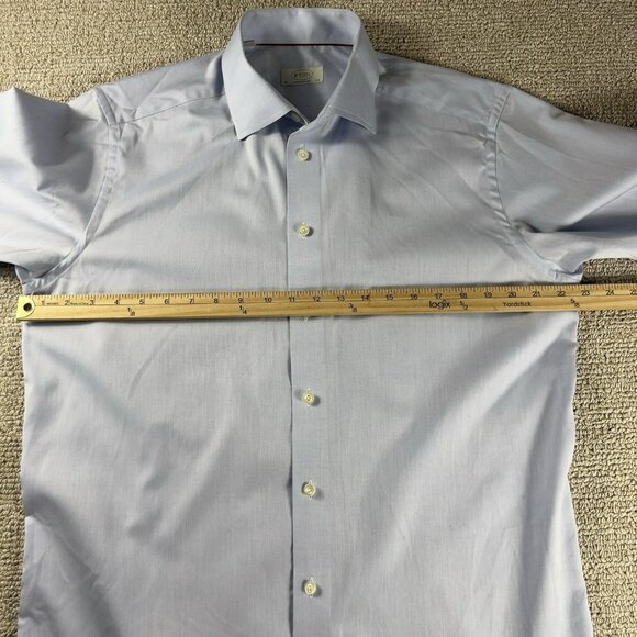 Eton Button Down Long Sleeve Dress Shirt Blue Men’s Size 16.5 / Large - Picture 5 of 8